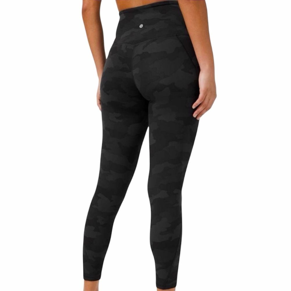Lululemon Align High Rise 28” Leggings Size 4 Black Camo Nulu Yoga Pants